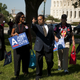 Rep. Keith Ellison and activists